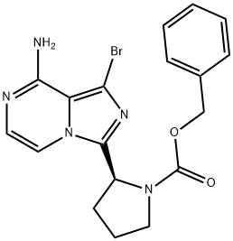 (2S)-2-(8-amino-1-bromoimidazo[1,5-a]pirazin-3-il)-1-Pirolidinkarboksilik asit fenilmetil ester