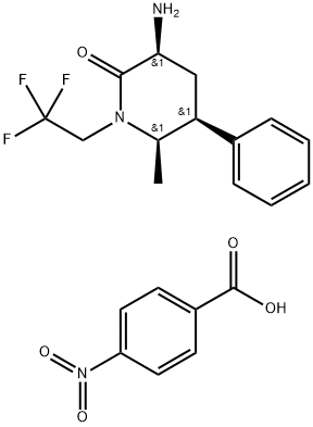 (3S,5S,6R)-6-metil-2-okso-5-fenil-1-(2,2,2-trifloroetil)piperidin-3-aminyum 4-nitrobenzoat