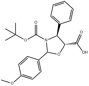 (4S,5R)-3-tert-butoksikarbonil-2-(4-anisy)-4-fenil-5-oksazolidinkarboksilik asit