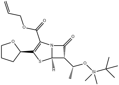 (5R,6S)-6-[(1R)-1-[[(1,1-Dimetiletil)dimetilsilil]oksi]etil]-7-okso-3-[(2R)-tetrahidro-2-furanil]-4 -tiya-1-azabisiklo[3.2.0]hept-2-en-2-karboksilik asit 2-propenil ester