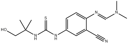 (E)-N'-(2-siyano-4-(3-(1-hidroksi-2-metilpropan-2-il)tiyoüreido)fenil)-N,N-dimetilformimidamid