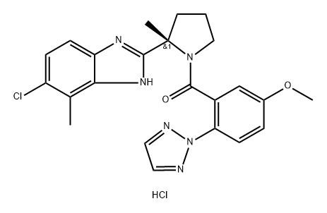 (S)-(2-(5-kloro-4-metil-1H-benzo[d]imidazol-2-il)-2-metilpirolidin-1-il)(5-metoksi-2-(2H-1,2) ,3-triazol-2-il)