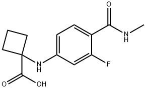 1-((3-floro-4-(metilkarbamoil)fenil)amino)siklobutankarboksilik asit
