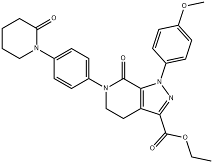 1-(4-Metoksifenil)-7-okso-6-[4-(2-oksopiperidin-1-il)fenil]-4,5,6,7-tetrahidro-1H-pirazolo[3,4-c]piridin -3-karboksilik asit etil ester