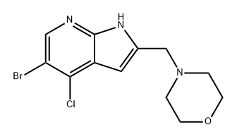 1H-Pirololo[2,3-b]piridin, 5-bromo-4-kloro-2-(4-morfolinilmetil)-