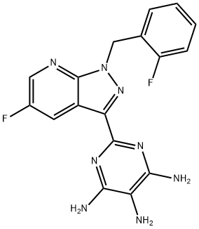 2-[5-floro-1-(2-florobenzil)-1H-pirazolo[3,4-b]piridin-3-il]pirimidin-4,5,6-triamin