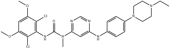 3-(2,6-Dikloro-3,5-dimetoksifenil)-1-[6-[[4-(4-etilpiperazin-1-il)fenil]amino]pirimidin-4-il]-1-metilüre
