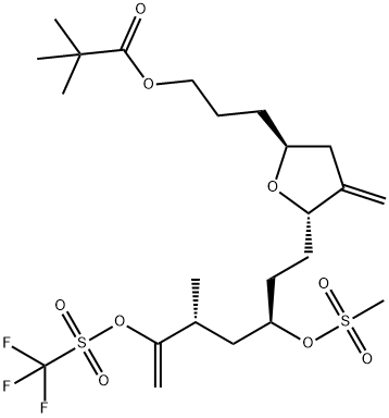 3-((2S,5S)-5-((3R,5R)-5-Metil-3-((metilsülfonil)oksi)-6-(((triflorometil)sülfonil)oksi)hept-6-en-1- yl)-4-metilentetrahidrofuran-2-il)propil pivalat