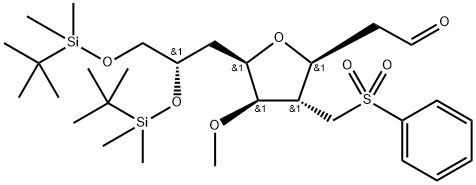 3,6-Anhidro-2,4,7-trideoksi-8,9-bis-O-[(1,1-dimetiletil)dimetilsilil]-5-O-metil-4-[(fenilsülfonil)metil]-D- glisero-D-gulo-nonoz