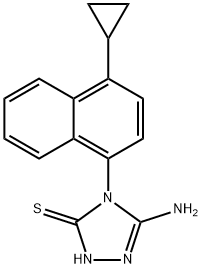 3H-1,2,4-Triazol-3-tiyon, 5-amino-4-(4-siklopropil-1-naftalenil)-2,4-dihidro