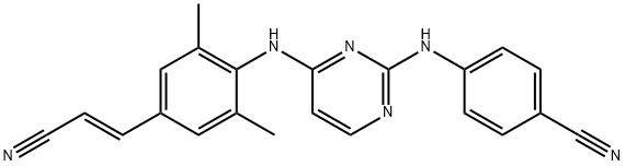 4-[[4-[[4-[(E)-2-siyanoetenil]-2,6-dimetil-fenil]amino]pirimidin-2-il]amino]benzonitril