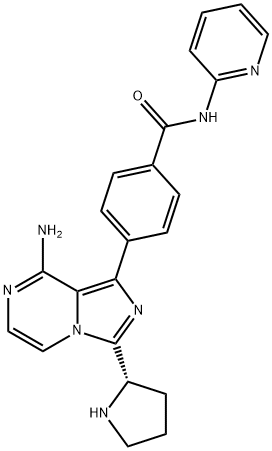 4-[8-amino-3-(2S)-2-pirolidinilimidazo[1,5-a]pirazin-1-il]-N-2-piridinil-Benzamid