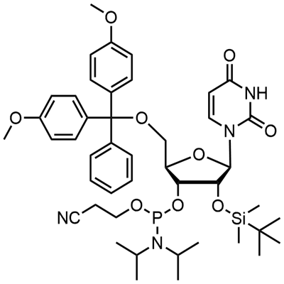 5'-O-(4,4-Dimetoksitritil)-2'-O-[(tert-bütil)dimetilsilil]üridin-3'-(2-siyanoetil-N,N-diizopropil)fosforamidit