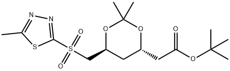 D-eritro-Heksonik asit, 2,4,6-trideoksi-3,5-O-(1-metiletiliden)-6-[(5-metil-1,3,4-tiadiazol-2-il)sülfonil]- , 1,1-dimetiletil ester