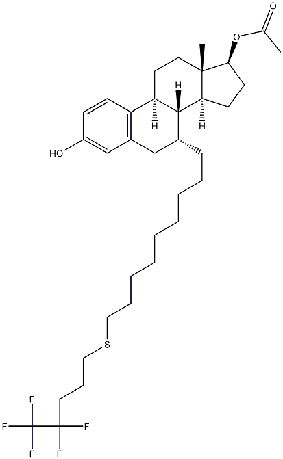 Estra-1,3,5(10)-trien-3,17-diol,7-[9-[(4,4,5,5,5-pentafloropentil)tiyo]nonil]-,17-asetat,(7a ,17b)-