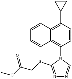 Metil 2-((4-(4-siklopropilnaftalen-1-il)-4H-1,2,4-triazol-3-il)tiyo)asetat