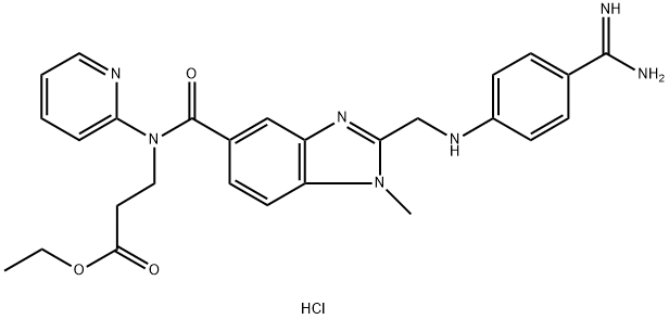 N-[[2-[[[4-(Aminoiminometil)fenil]amino]metil]-1-metil-1H-benzimidazol-5-il]karbonil]-N-(2-piridinil)-beta-alanin etil ester hidroklorür