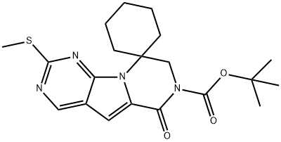 Spiro[sikloheksan-1,9'(6'H)-pirazino[1',2':1,5]pirolo[2,3-d]pirimidin]-7'(8'H)-karboksilik asit, 2' -(metiltiyo)-6'-okso-, 1,1-dimetiletil ester